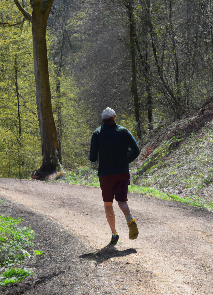 Unternehmer beim morgentlichen joggen im Wald, mit meiner Unterstützung, mental und körperlich, veränderst du als Unternehmer nicht nur deine Fitnessgewohnheiten, sondern dein ganzes Leben. Privat und im Unternehmen. Sport und Bewegung zeigt dir neue Möglichkeiten